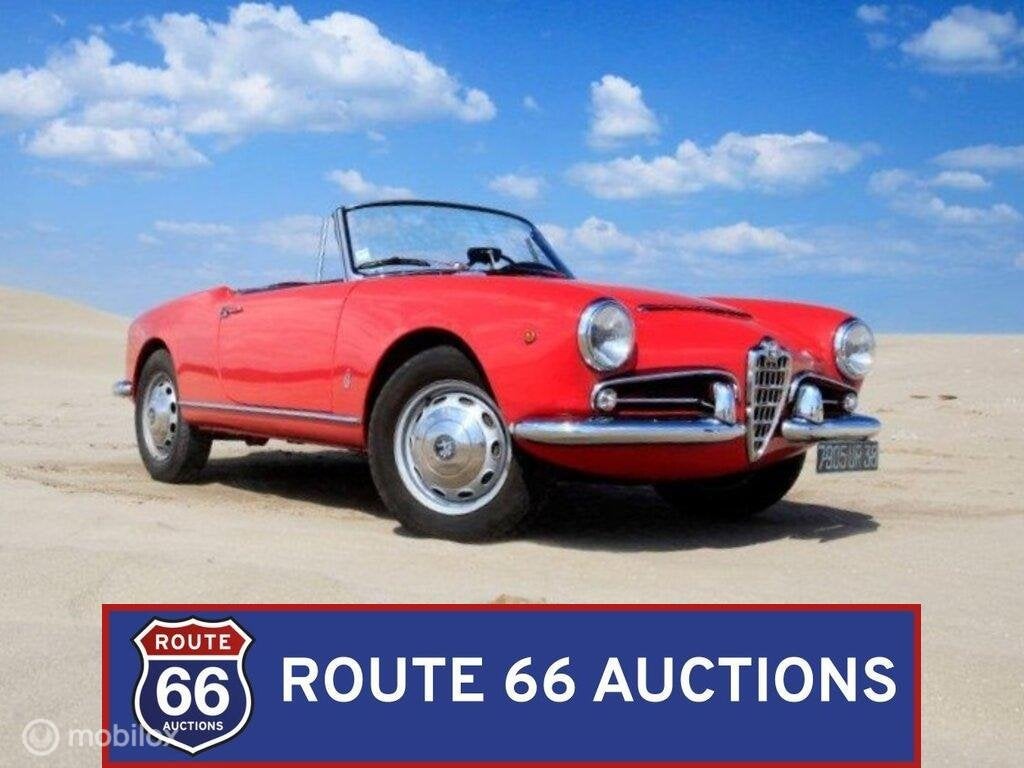 Alfa Romeo Giulia Spider 1600 | 1964 | Route 66 Auctions, Autos, Oldtimers & Ancêtres, Entreprise, Achat, Alfa Romeo, Essence