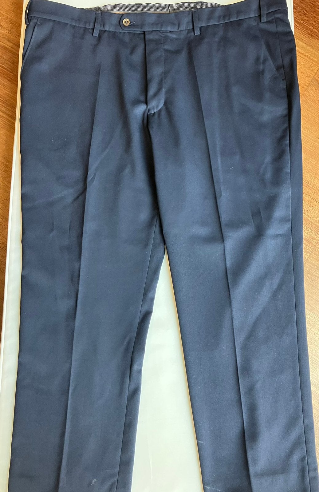 Geklede donkerblauwe broek, Ophalen of Verzenden, Zo goed als nieuw