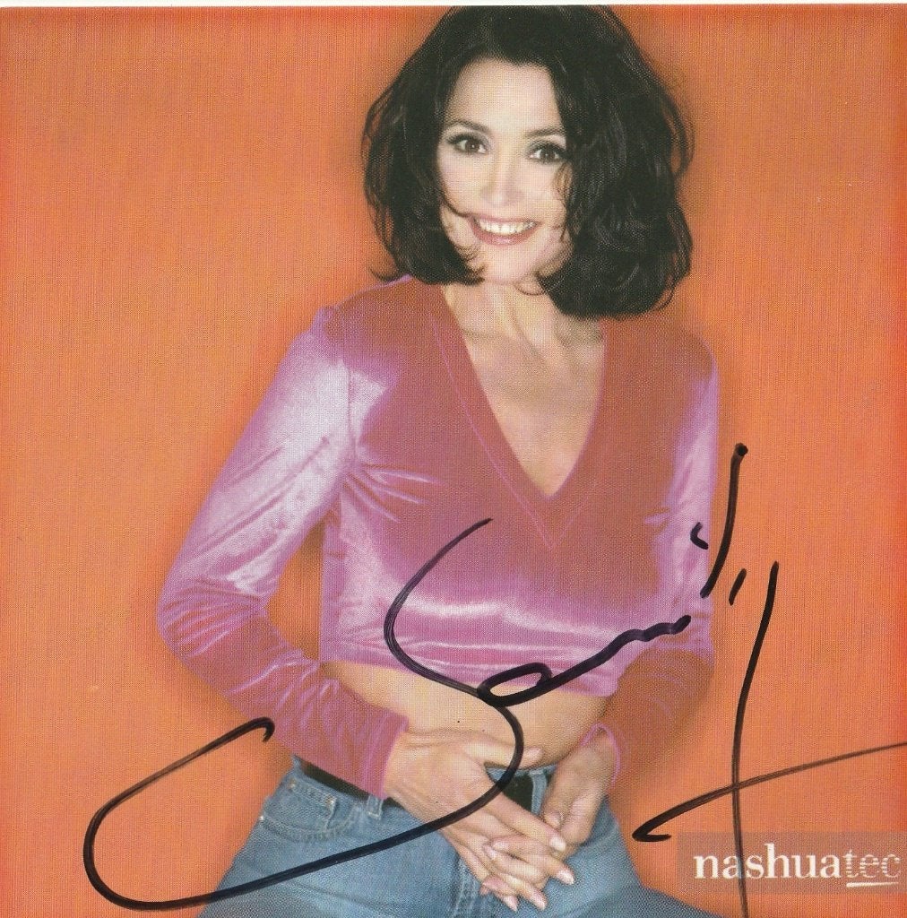 Wendy Van Wanten - foto met handtekening - 1996, Verzamelen, Ophalen of Verzenden, Zo goed als nieuw, Foto of Kaart, Gesigneerd
