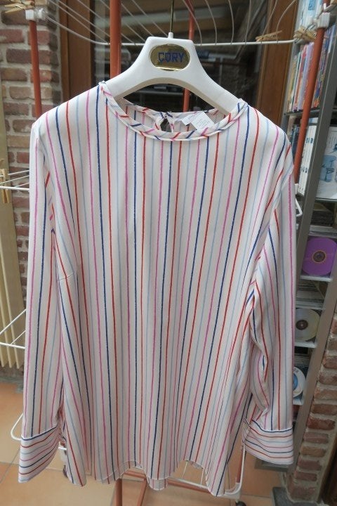 Blouse zijde gestreept Van Laack mt 44, Kleding | Dames, Meerkleurig, Van Laack, Maat 42/44 (L), Nieuw