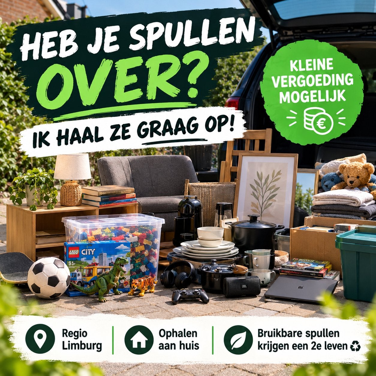 Spullen die je wegwilt? Ik haal ze graag op, Ophalen of Verzenden