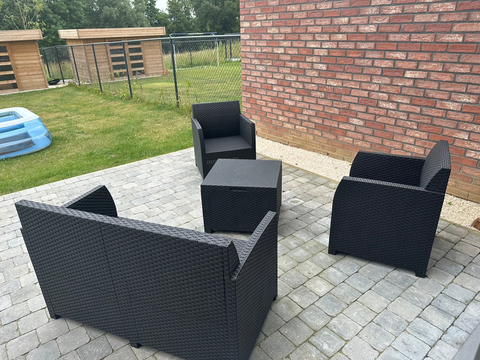 tuintafelset, Tuin en Terras, Tuinsets en Loungesets, Ophalen, Zo goed als nieuw