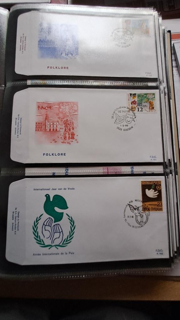 Verzameling eerste dag enveloppen België, Postzegels en Munten, Ophalen, Envelop