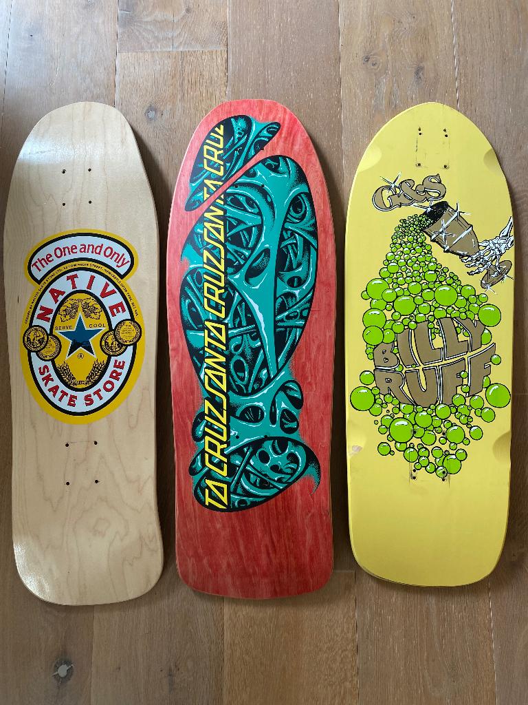 3 Decks: Native, Santa Cruz, G&S, Ophalen of Verzenden, Skateboard