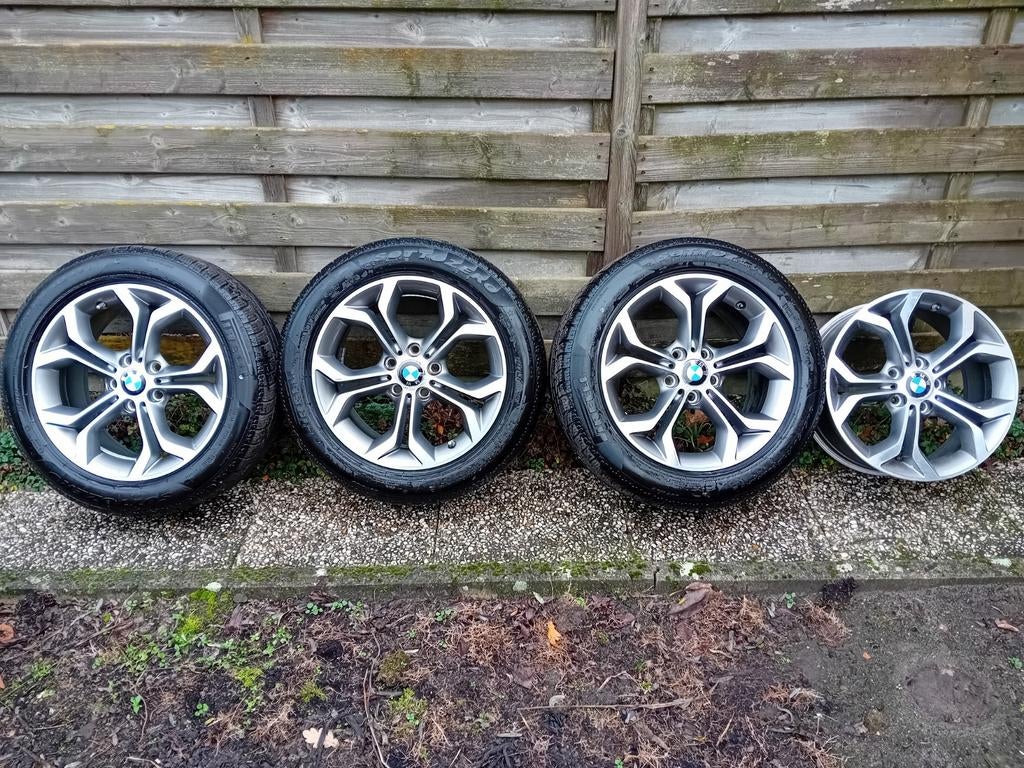 BMW velgen met winterbanden X3 45o euro, Ophalen, Winterbanden, Velg(en)