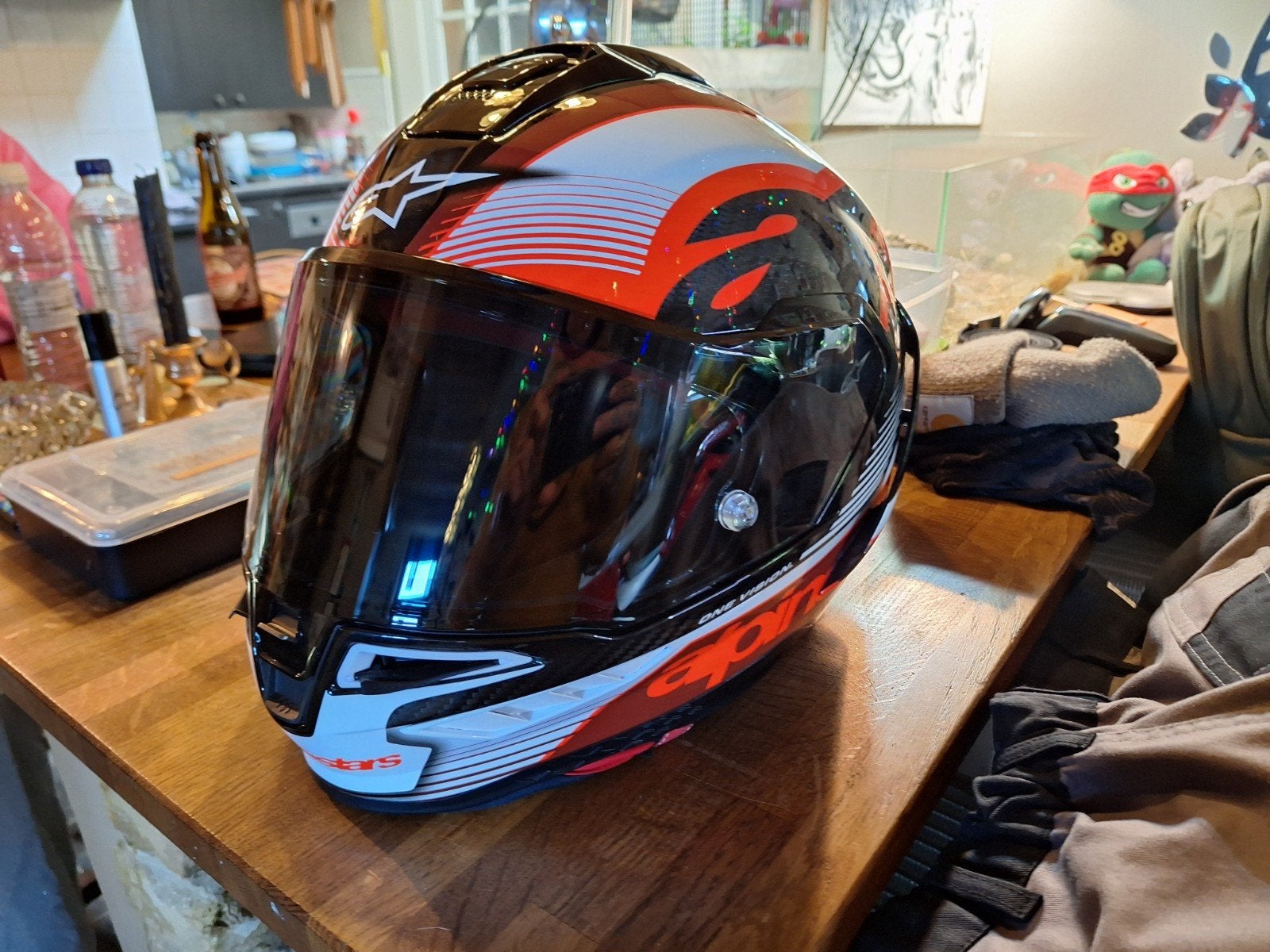 Helm Alpinestars r10 nieuwstaat large, Motoren, Ophalen