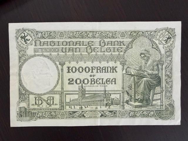 1000 frank - 200 belgas 1930, Verzenden, Los biljet
