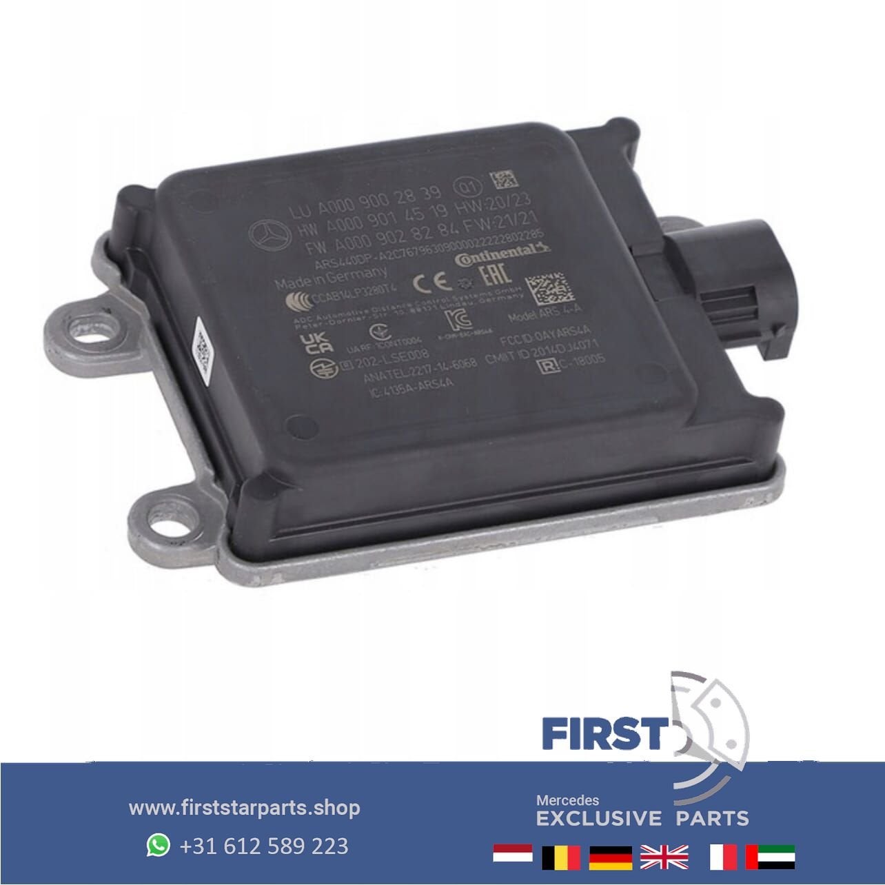 Radar sensor A0009002839 Mercedes A B C CLA E GLA EQA EQS EQ, Auto-onderdelen, Gebruikt, -, Ophalen of Verzenden, -