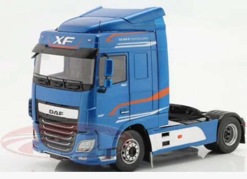 DAF XF ruimtecabine, metaalblauw 2018 Premium ClassiXXS, Hobby en Vrije tijd, Ophalen of Verzenden