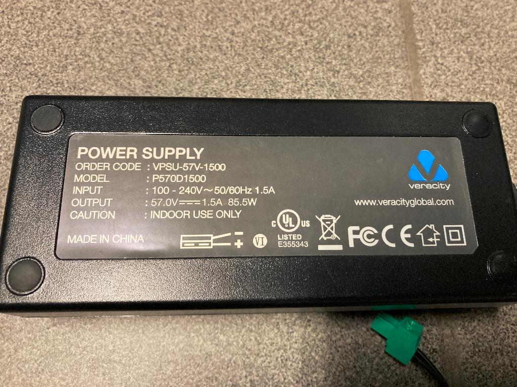 Power Supply 57V DC, Hobby en Vrije tijd, Ophalen of Verzenden, Zo goed als nieuw