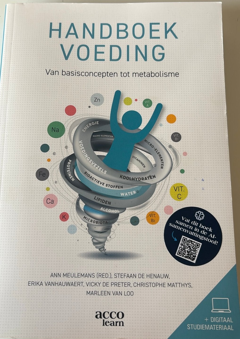Handboek voeding van basisconcepten tot metabolisme, Livres, Santé, Diététique & Alimentation, Enlèvement ou Envoi, Régime et Alimentation