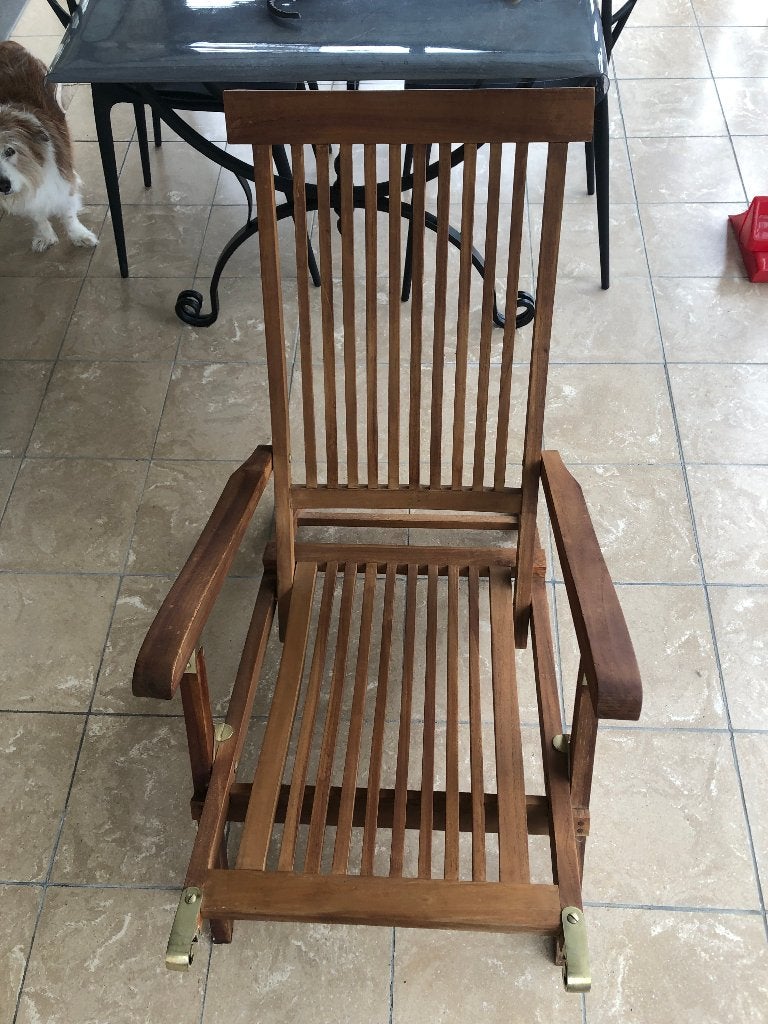 teakhouten loungestoel, Ophalen