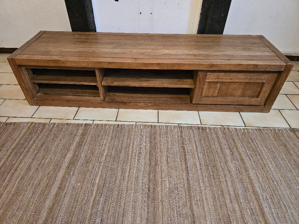 Tv-kast teak hout ongeveer 180x49,5x41 cm, Ophalen