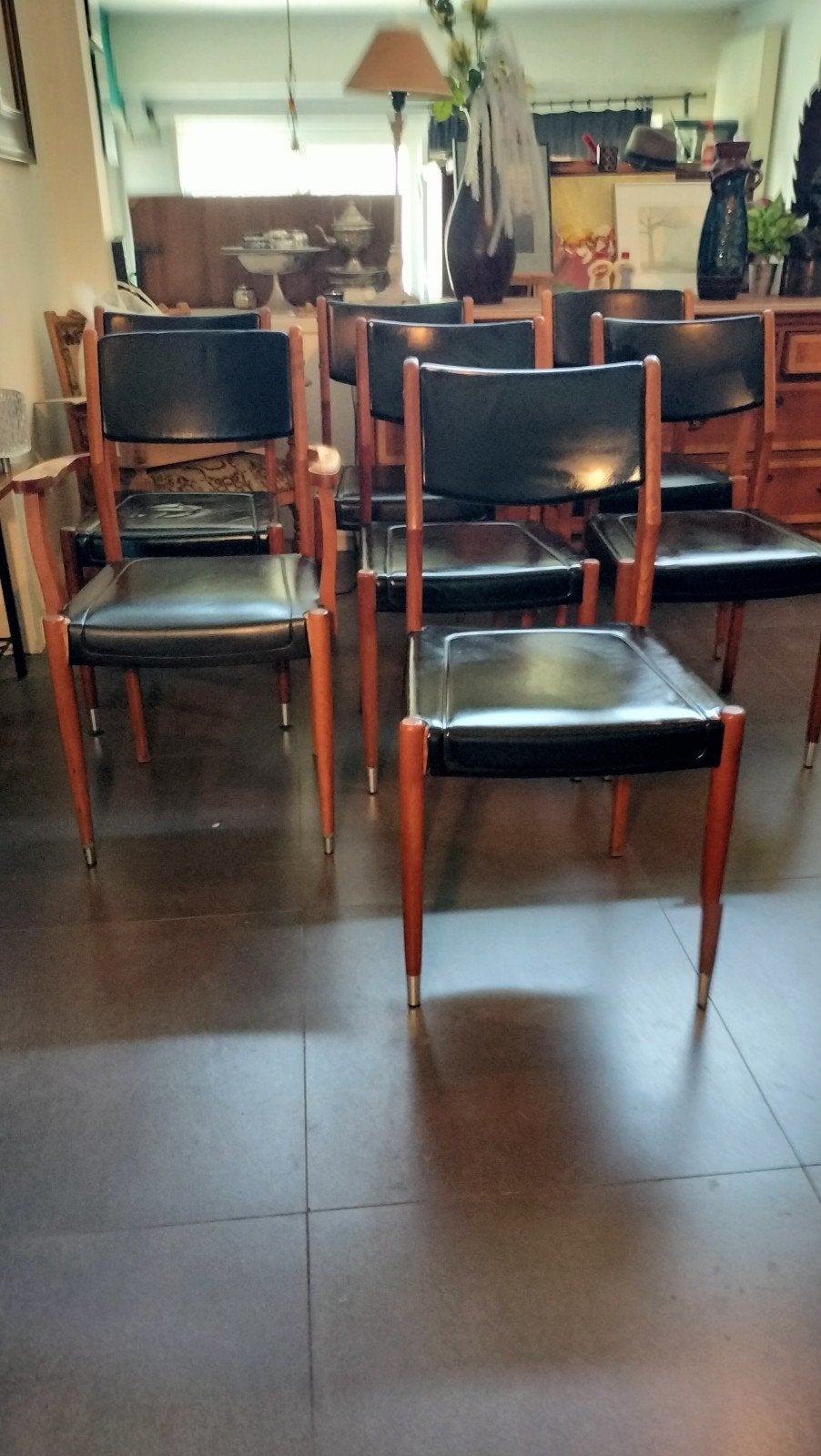 vintage Scandinavische Teakhout stoelen, Ophalen