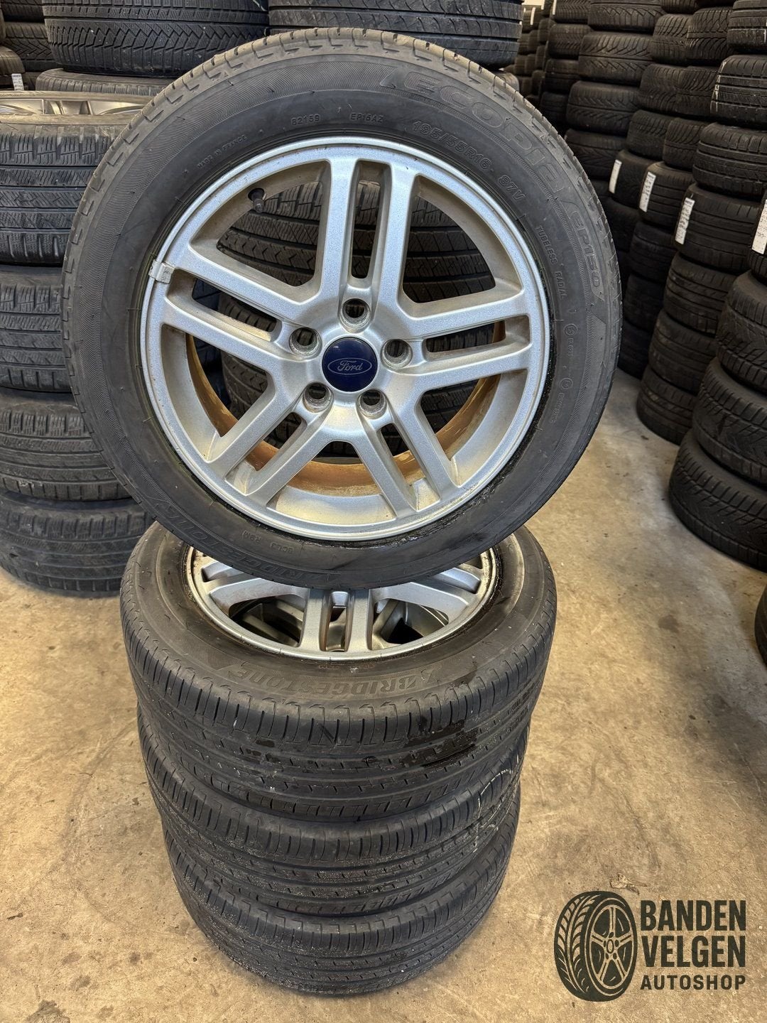 Ford Focus Zomerbanden Set 195-55-16 87V Steek 5 x 108 ET52,, Gebruikt, -, Banden en Velgen, Zomerbanden