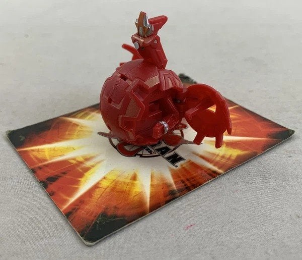 Bakugan Pyrus Nemus rood New Vestroia Battle Brawler, Handtassen en Accessoires, Piercings, Verzenden, Zo goed als nieuw, Overige materialen