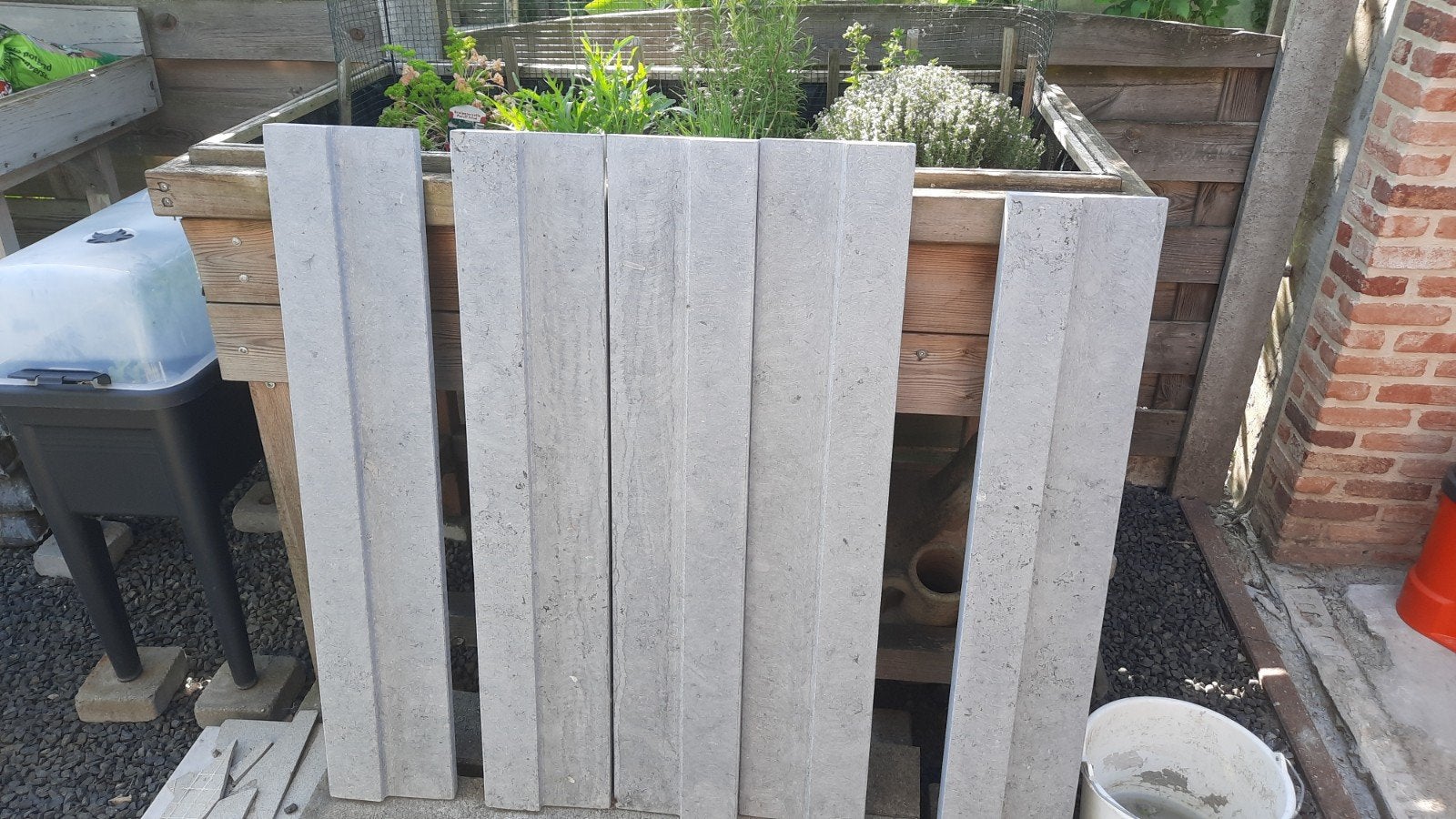 Blauwe Belgische dorpels 20cm diep, Ophalen, Nieuw, Overige materialen
