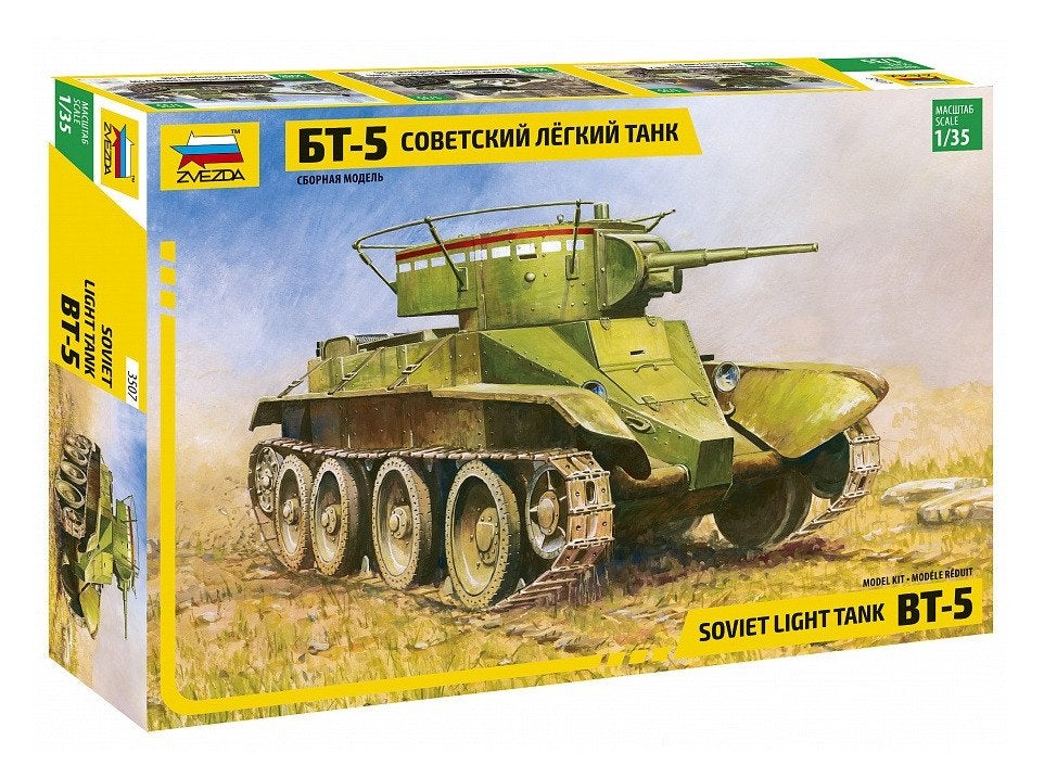 ZVEZDA 3507 SOVIET LIGHT FAST MOVING TANK BT-5 échelle 1/35, Hobby en Vrije tijd, Modelbouw | Auto's en Voertuigen, Overige merken