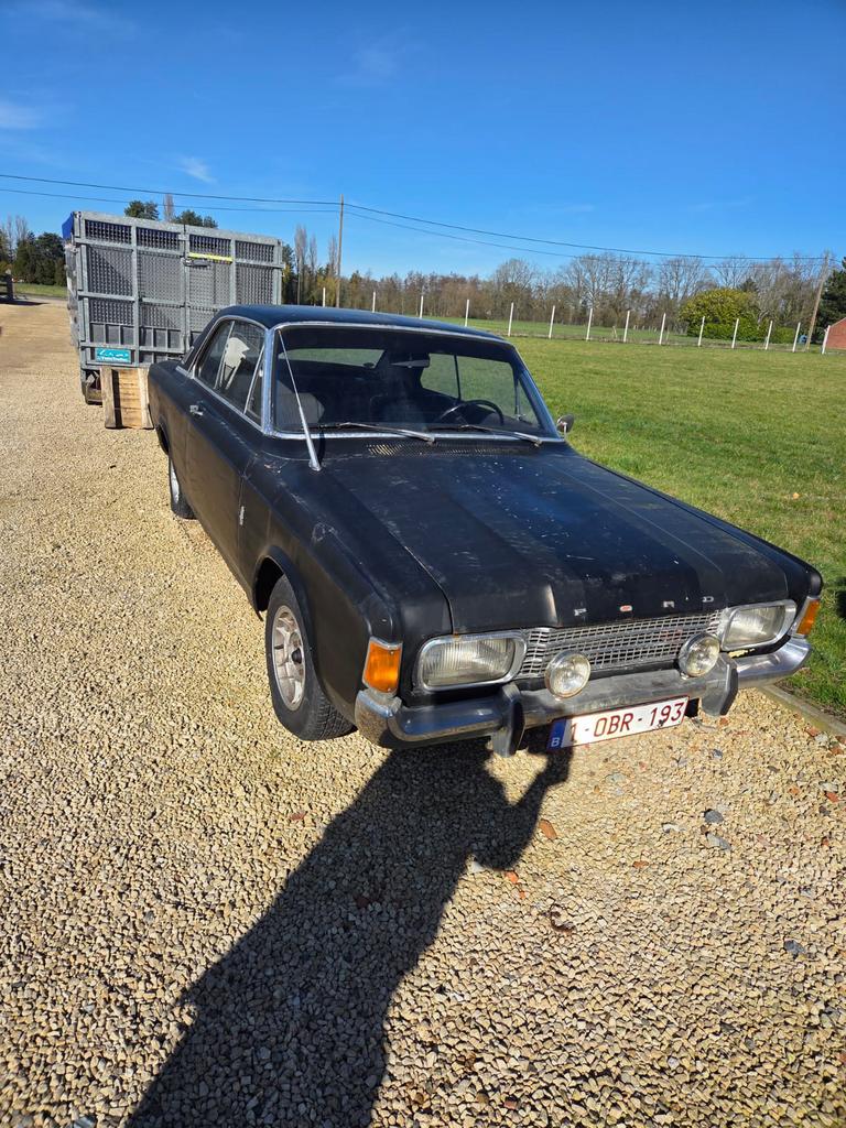 Ford taunus, Auto's, Achterwielaandrijving, Zwart, Zwart, Leder