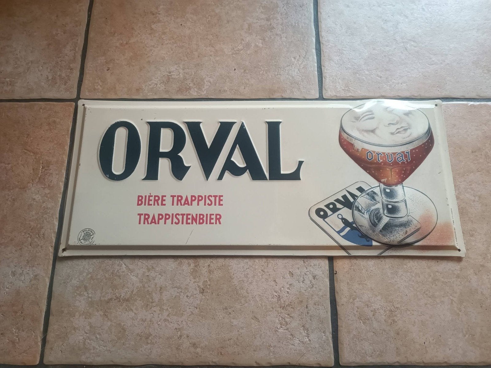 Orval - Chimay - Achel - La Trappe - Westmalle -   Rochefort, Verzamelen, Verzenden, Reclamebord