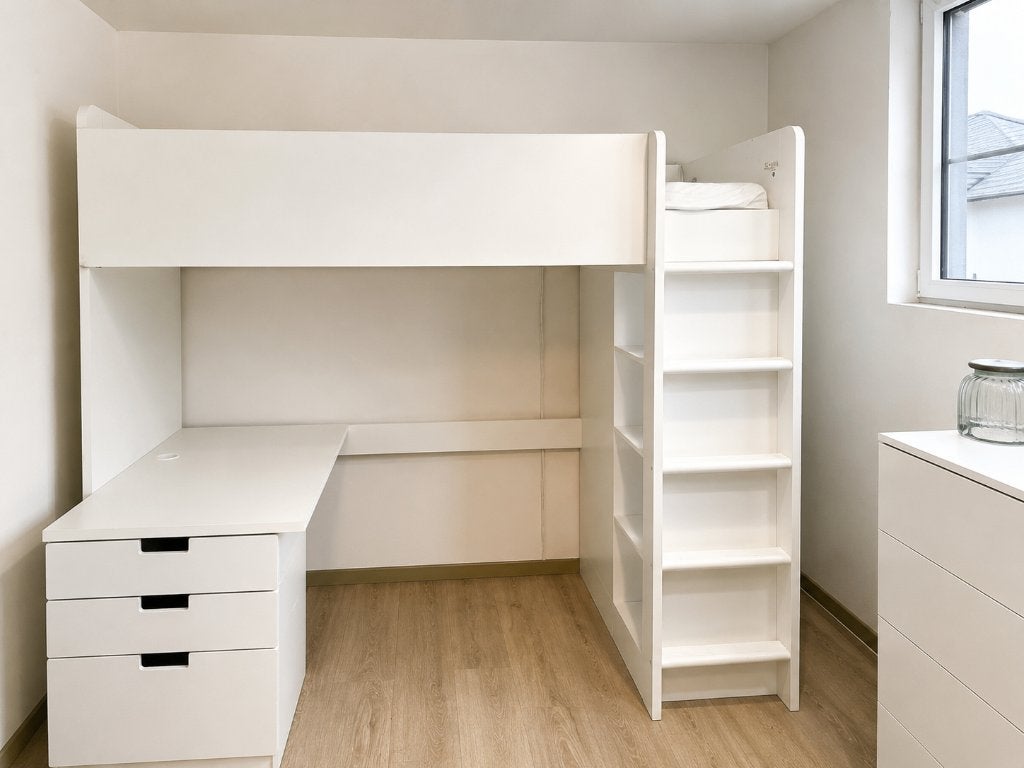 IKEA SMÅSTAD hoogslaper 90x200 – bureau, kast & ladekast, 90 cm, Enlèvement, 200 cm, Une personne
