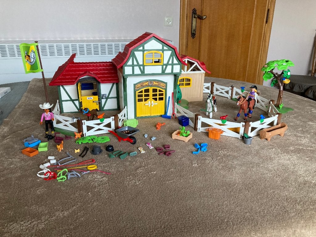 Playmobil Paardrijclub, 5-12 jaar  + doos + boekje, Ophalen of Verzenden, Zo goed als nieuw, Country