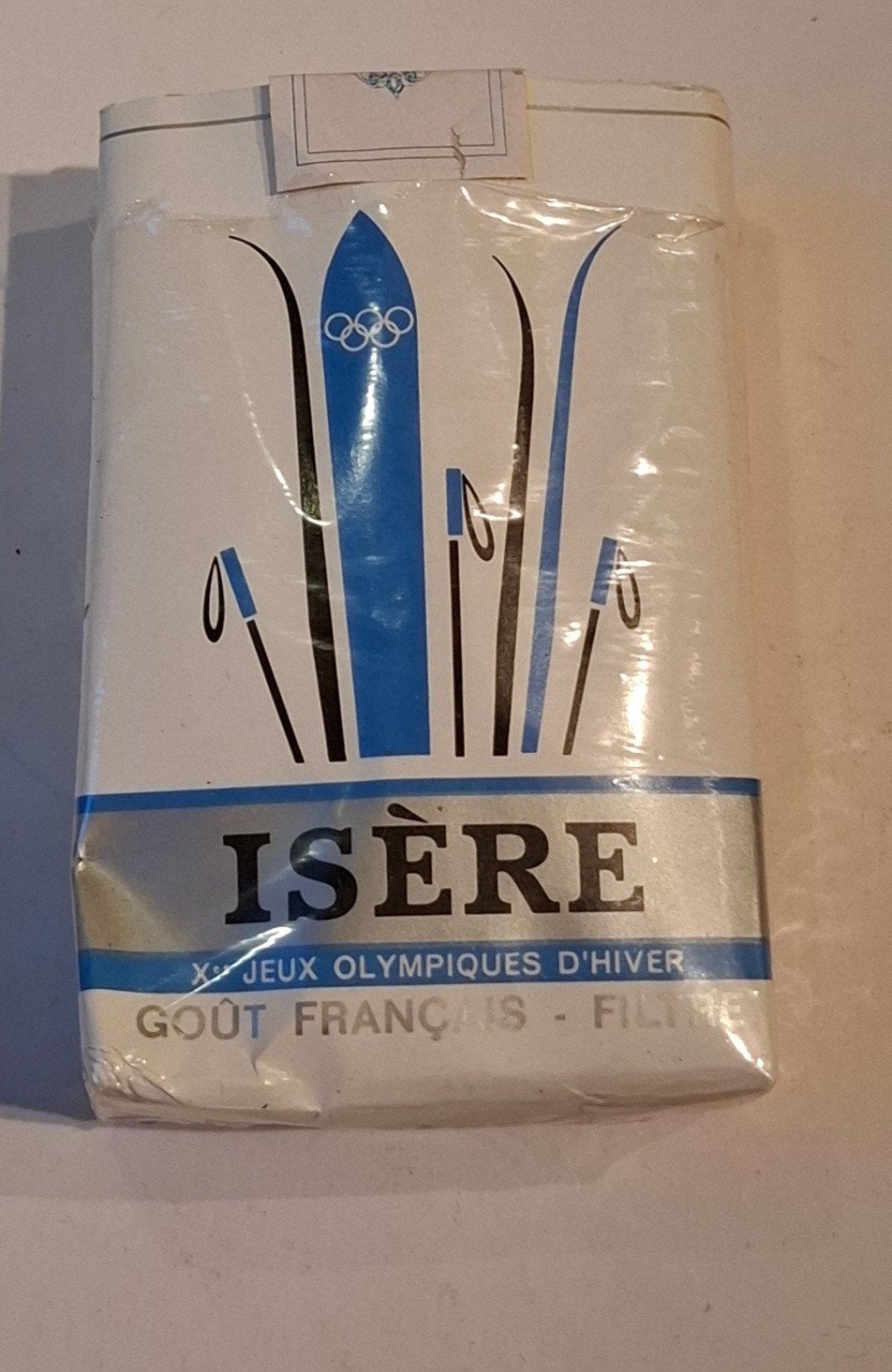 vintage pakje Isère sigaretten uit 1968. Olympische spelen., Verzamelen, Ophalen of Verzenden