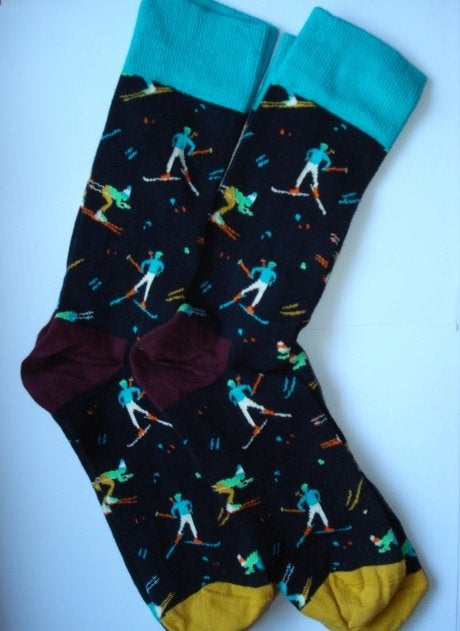 Happy Socks 2 paar sokken ski skiën skiër langlauf, Sport en Fitness, Skiën en Langlaufen, Nieuw, Kleding, Ski, Overige merken