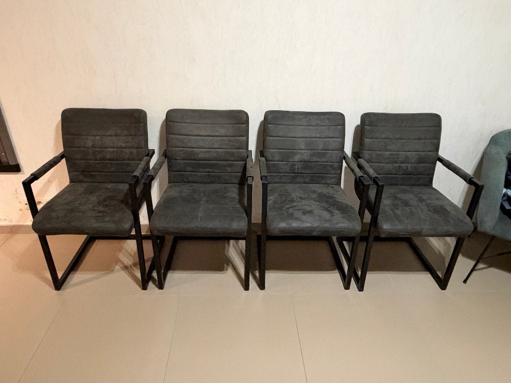Stoelen keuken/eetkamer, Maison & Meubles, Gris, Comme neuf, Enlèvement, Métal