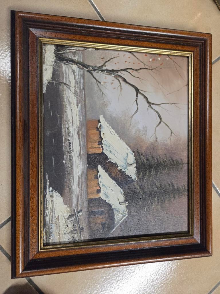 Schilderij landschap 38cm * 32cm, Ophalen
