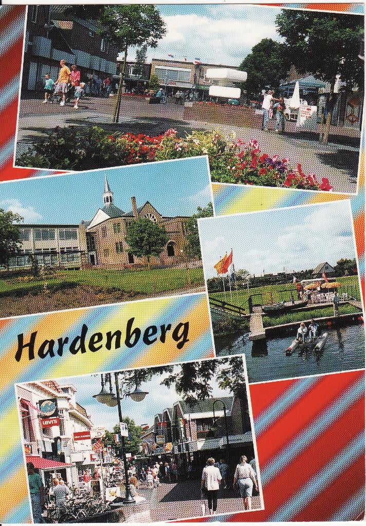 HARDENBERG -  Diverse Zichten  + Mooie postzegel !, Collections, Cartes postales | Pays-Bas, Envoi, 1980 à nos jours, Affranchie