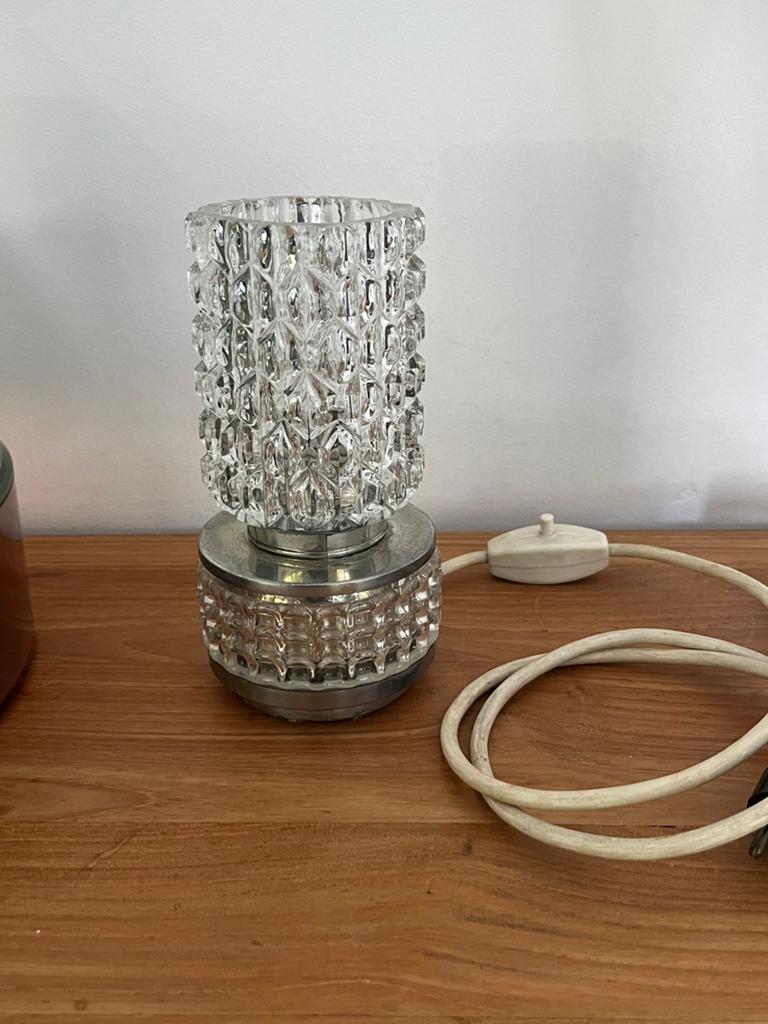 Lampr de chevet vintage, Maison & Meubles, Lampes | Lampes de table, Enlèvement ou Envoi, Comme neuf, Verre