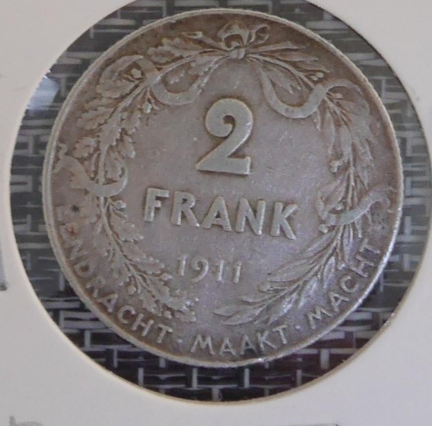 Coin 2 | Belgische Frankrijk, Zilver, Ophalen of Verzenden, Losse munt, Zilver