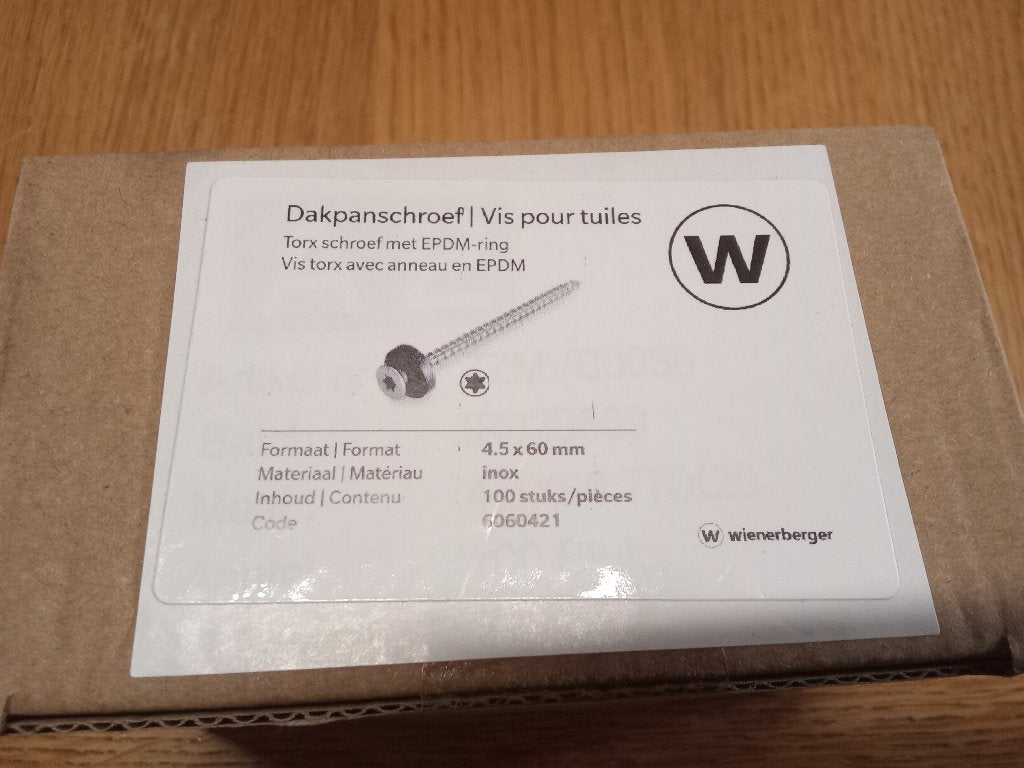 Vis inox A2 pour tuiles ou autre 4,5 x 60mm, Enlèvement