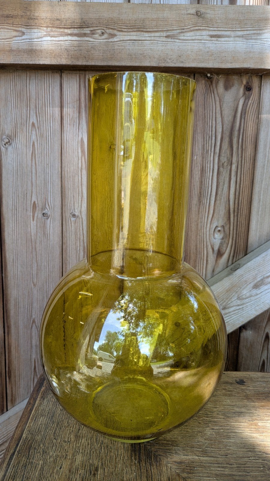Vase jaune en verre, Enlèvement, Jaune, Verre