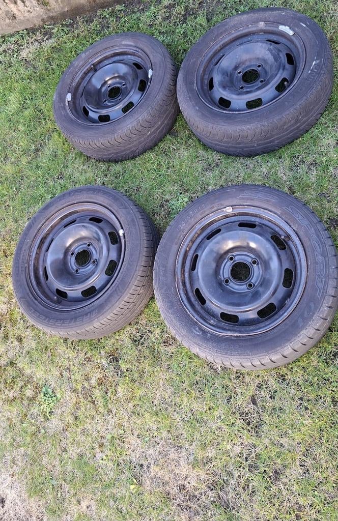 4x108 velgen met banden (195/55 R15), Autos : Pièces & Accessoires, Pneus & Jantes, 15 pouces, Véhicule de tourisme, Pneus été
