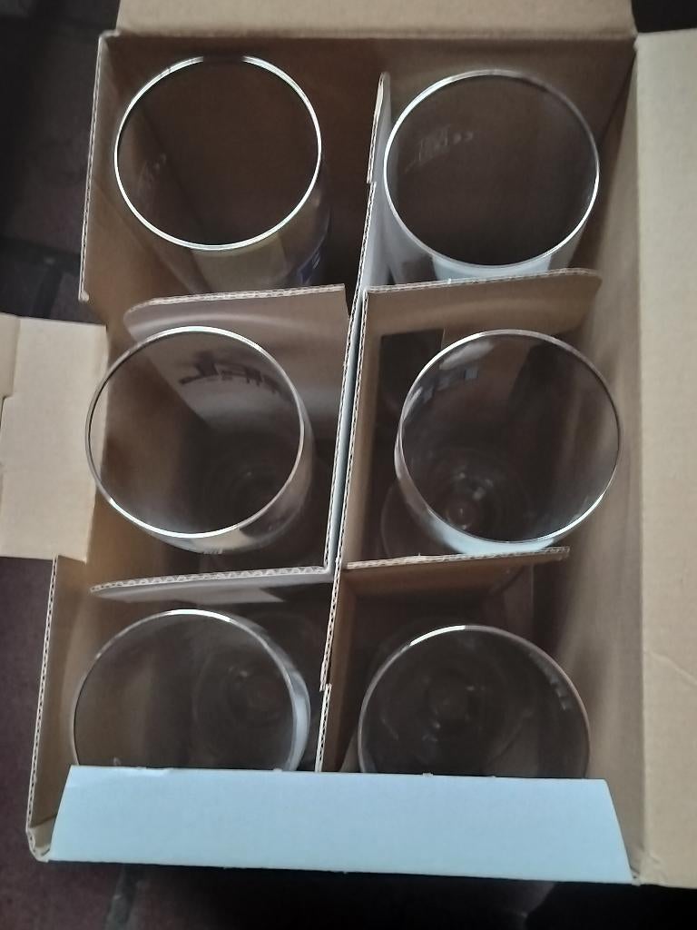 6 Bel Pils 25 Cl glazen, Verzamelen, Ophalen, Nieuw, Glas of Glazen, Overige merken