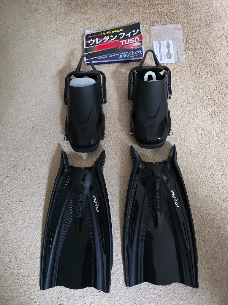 Premiun duikvinnen Tusa Sf-104 Hyflex Switch l-xl, Watersport en Boten, Duiken, Ophalen of Verzenden, Zo goed als nieuw, Zwem- of Duikvliezen