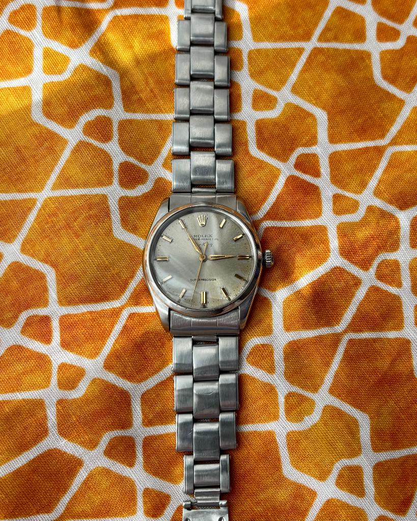 Rolex Air-King 5500, Staal, Gebruikt, Polshorloge, Ophalen of Verzenden