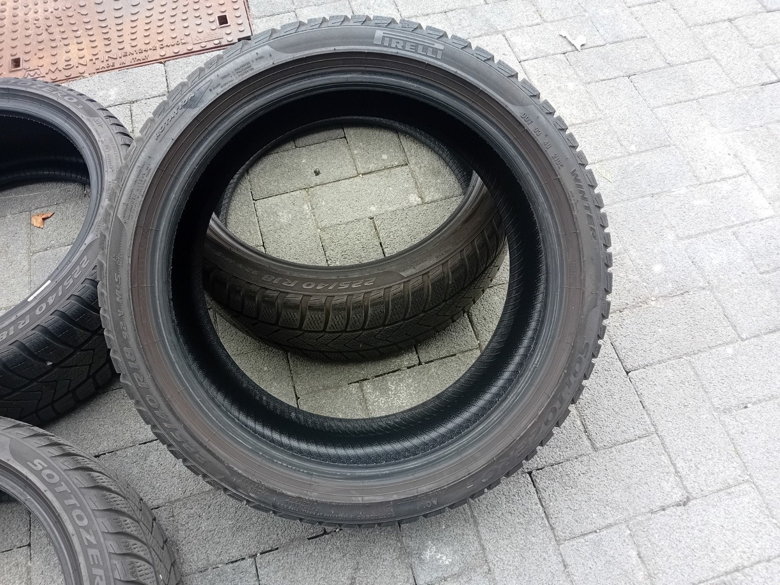 Winterbanden 4x Pirelli Sottozero 225 40 R18 92V 5-6mm ❄️☃️, Enlèvement, Utilisé