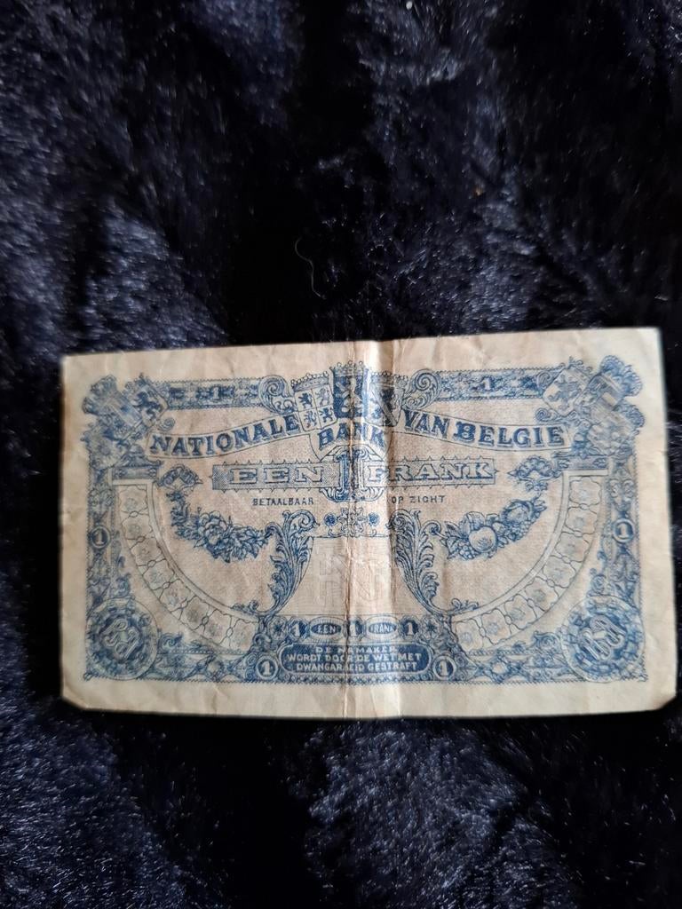Belgisch biljet van 1 frank uit 1922, Ophalen of Verzenden