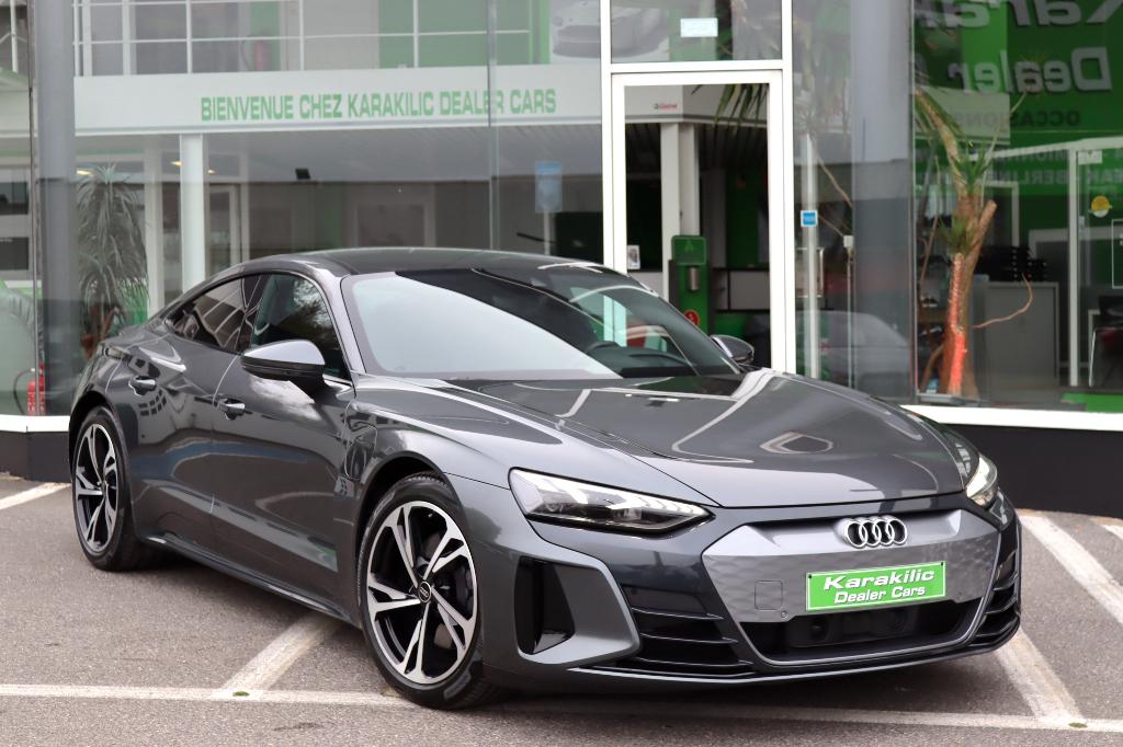 AUDI E-Tron GT 93.4 kWh 60 QUATTRO SHADOWLINE FULL OPTIONS, Cuir, Entreprise, Entretenue par le concessionnaire, Noir