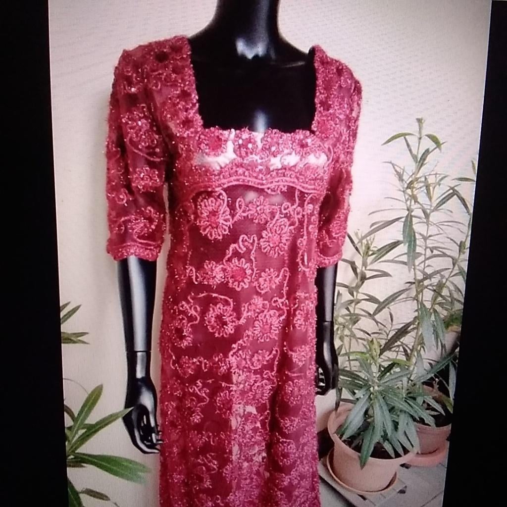 Robe longue vintage faite main, Vintage handmade jurk, Enlèvement ou Envoi, Porté