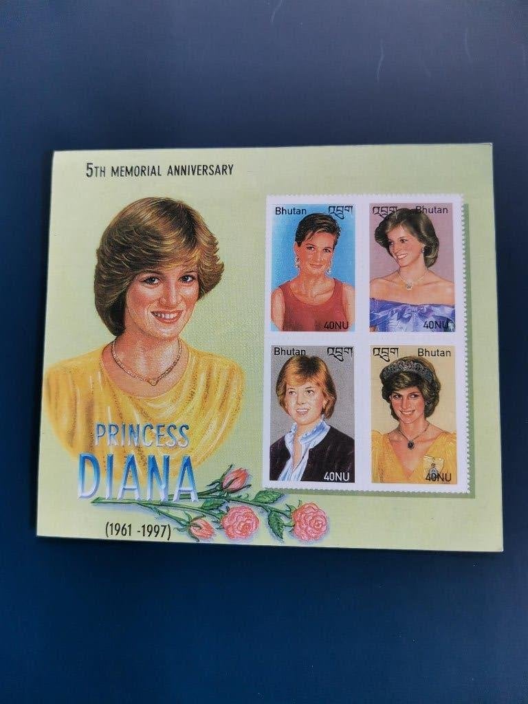 Bhoutan 2003 - Princesse Diana - commémoration **, Timbres & Monnaies, Envoi, Non oblitéré, Asie du Sud