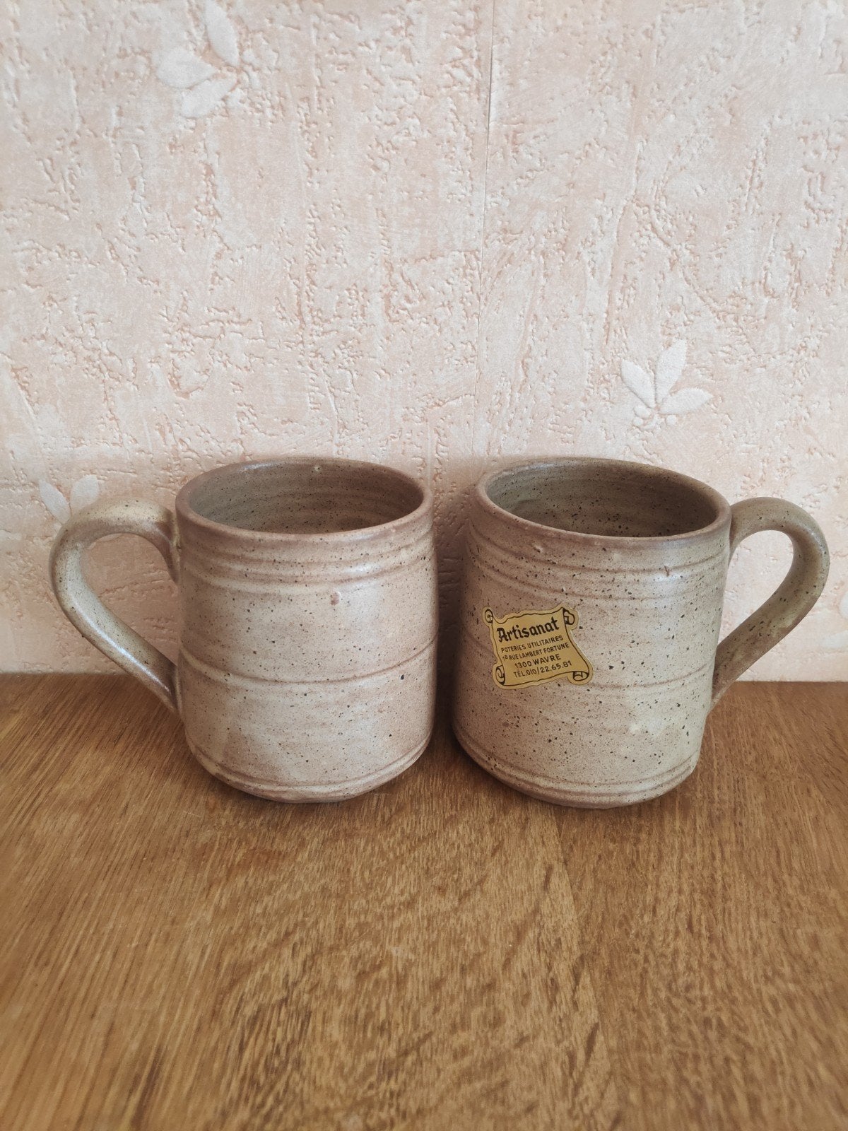 2 mugs artisanaux en terre cuite, Maison & Meubles, Neuf, Mug, Vintage, Céramique