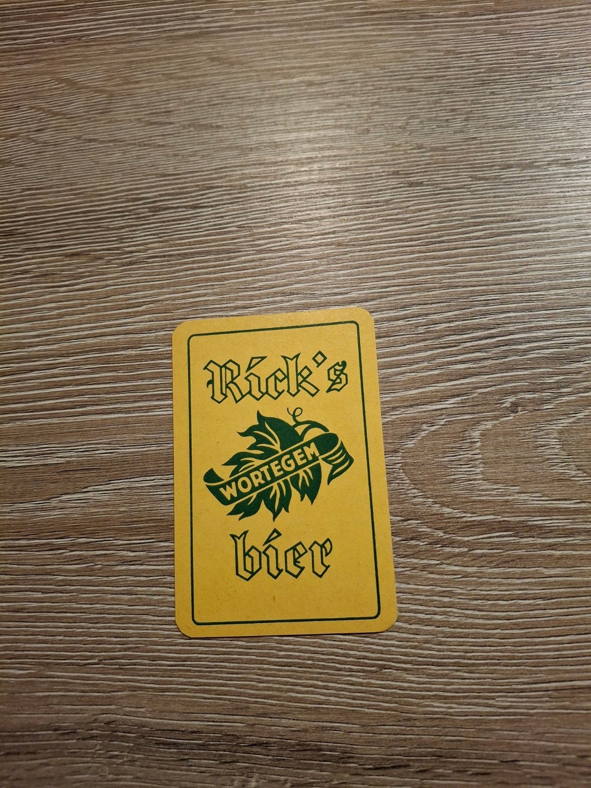 Oude speelkaart ricks bier wortegem, Enlèvement ou Envoi