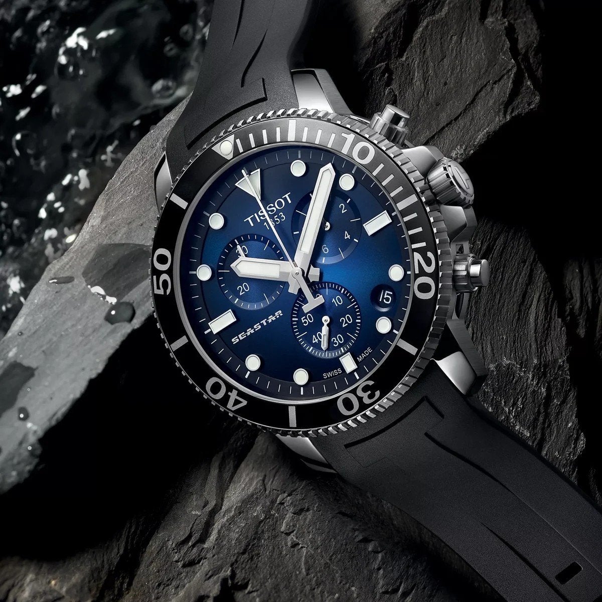 Montre Tissot chrono 1853 seastar, Acier, Tissot