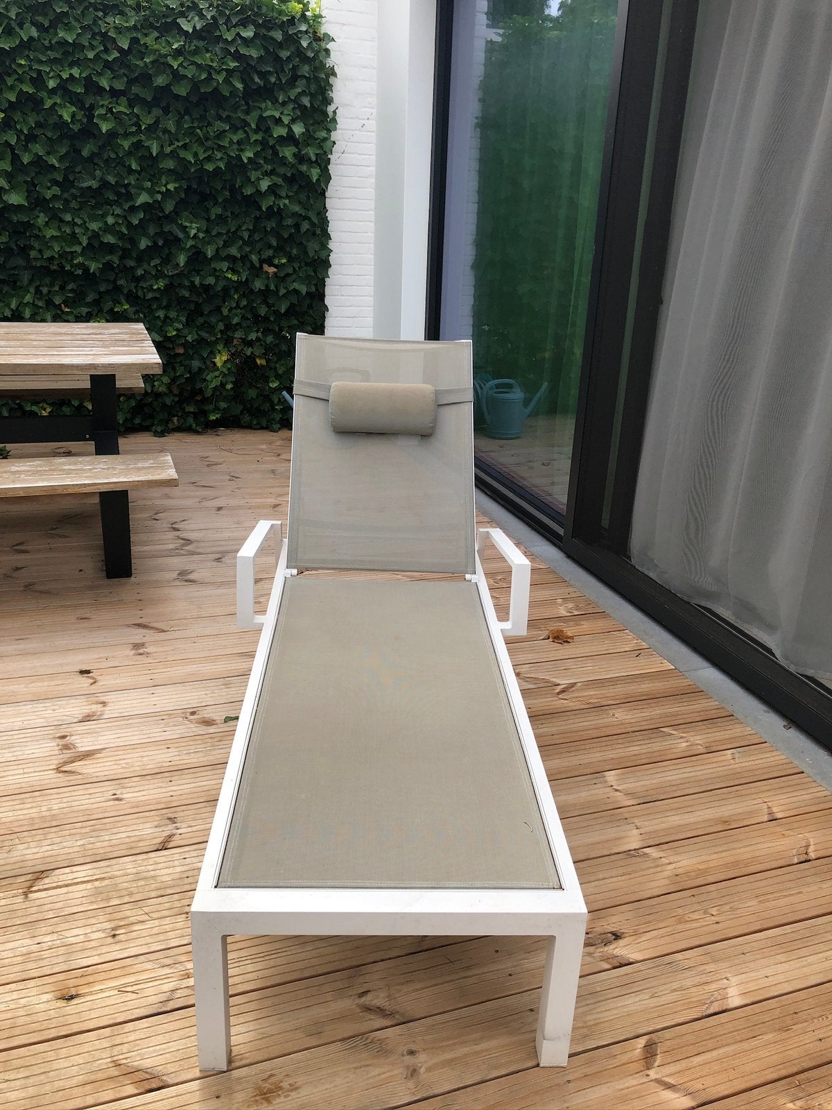 Ligstoel, Tuin en Terras, Ophalen, Gebruikt, Aluminium, Verstelbaar