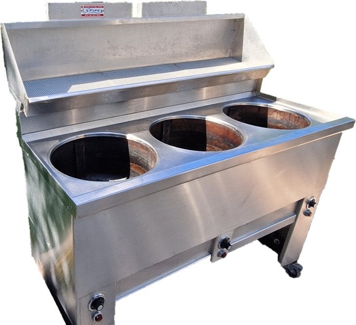 Lot de 2 friteuses professionnelles – 3 bacs + 2 bacs, Articles professionnels, Enlèvement, Utilisé, Cuisinière, Friteuse et Grils