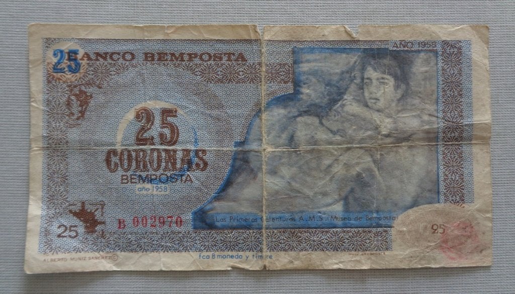 Spanje, 25 Coronas, Bemposta 1958, Postzegels en Munten, Ophalen of Verzenden, Los biljet